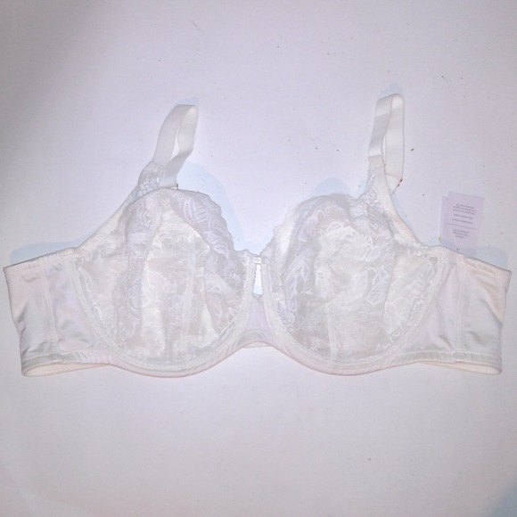 Auden Bra 46D White Lace Unlined Full Coverage Underwire New - Picture 1 of 7